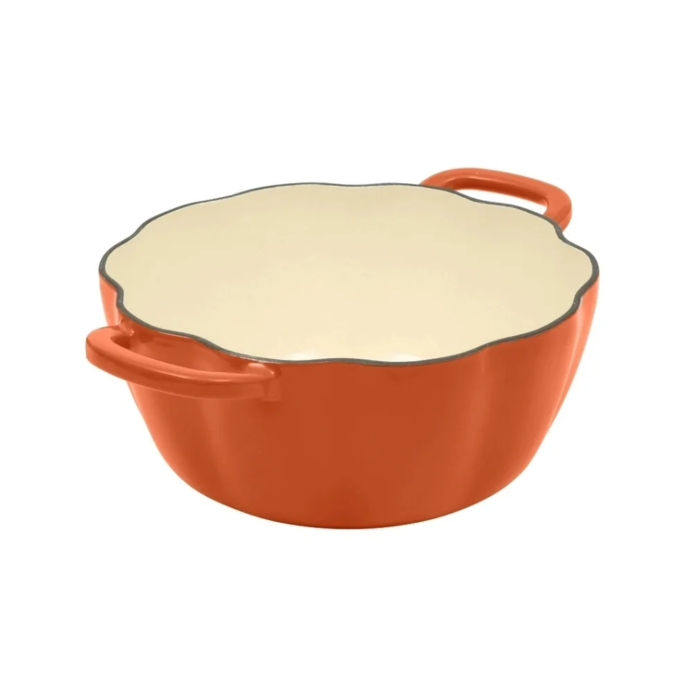 NWT Pioneer Woman 3.5qt Enameled Cast Iron Pumpkin Dutch Oven